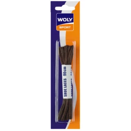 Шнурівки Woly Sport круглі корич/чорні 90 см