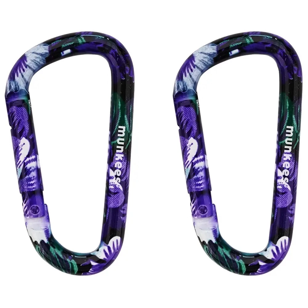 Брелок-карабін Munkees 3325 Flower purple 6х60 мм