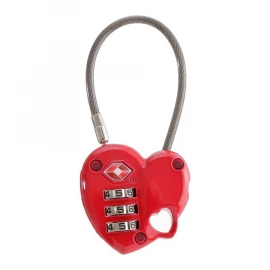 Брелок-замок Munkees 3606 TSA Combi Lock Heart