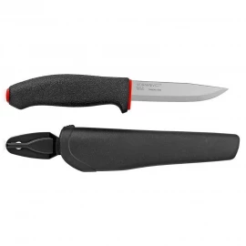 Ніж Morakniv Basic 711 (вуглецева сталь) чорний/червоний