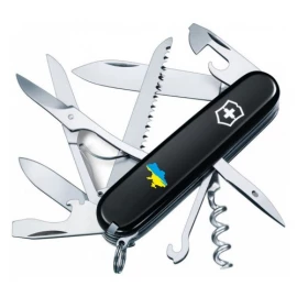 Нож Victorinox Huntsman Ukraine 91мм Карта Украины син-желт.
