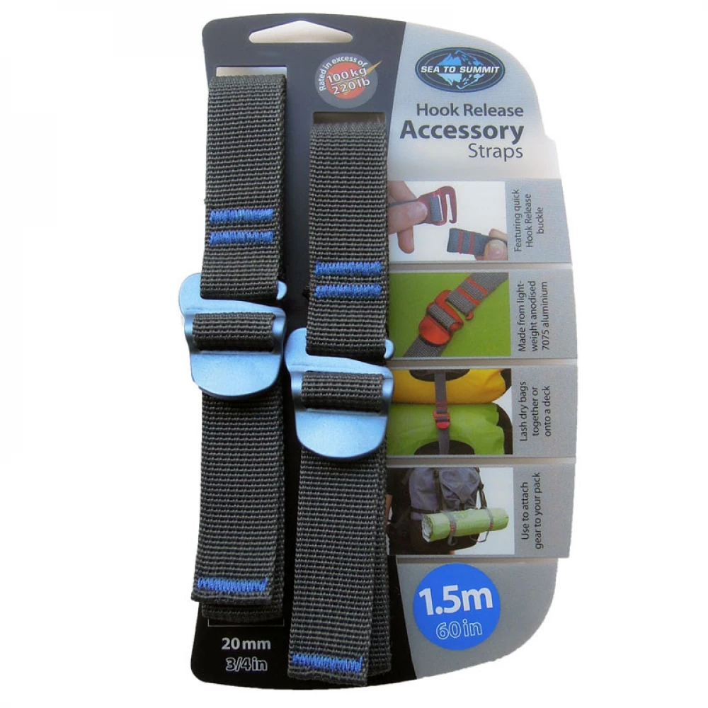 Ремінь для стягувань Sea To Summit Accessory Strap With Hook Buckle, 20 мм - 1,5 м