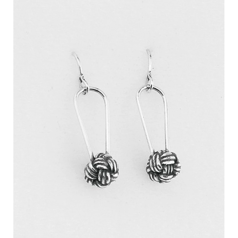 Сережки Rock Empire Earrings: Antiqued Silver Rope knots Ag 925