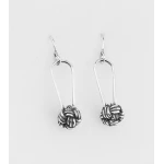 Сережки Rock Empire Earrings: Antiqued Silver Rope knots Ag 925