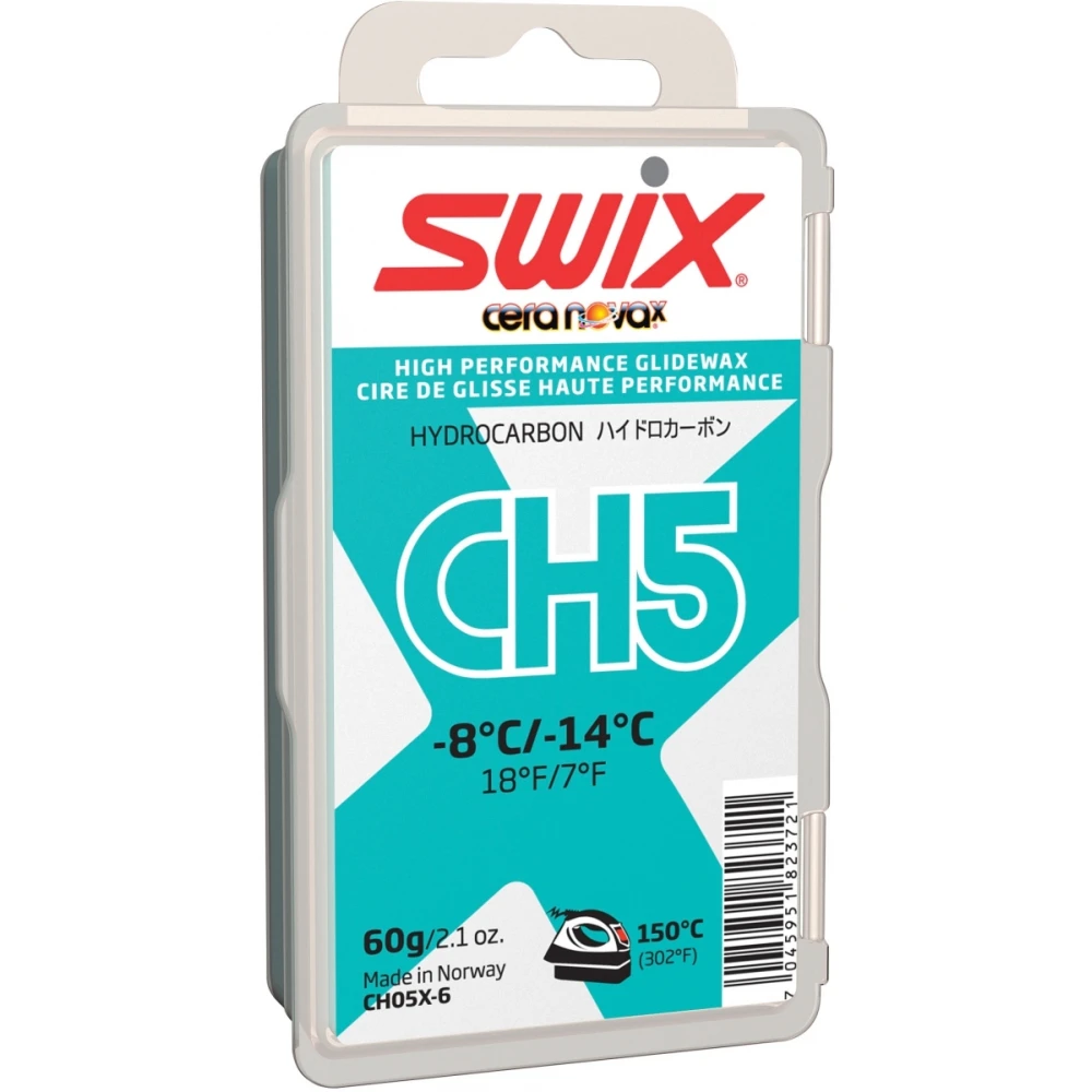 Парафин Swix CH5X Turquoise, -8 °C/-14°C, 60g