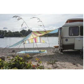 Тент High Peak Bent Caribbean Canvas AO Stripe Lime Punch