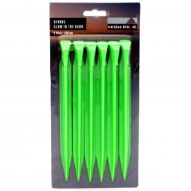 Кілочки для намету High Peak Glow in the Dark ABS Peg 20 см 6 шт