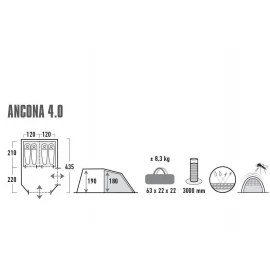 Палатка High Peak Ancona 4.0
