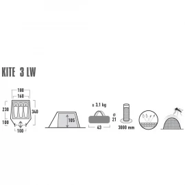 Намет High Peak Kite 3 LW