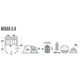 Палатка High Peak Meran 5.0