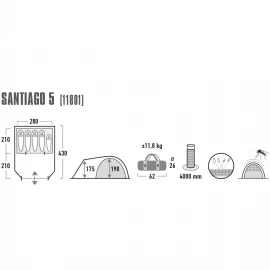 Намет High Peak Santiago 5