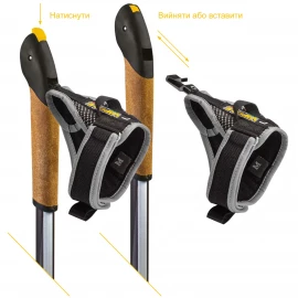 Палиці для скандинавської ходьби Vipole Instructor Vario QL Dark DLX (S2027)
