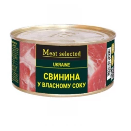 Свинина Meat selected Свинина в собственном соке ж/б 325г
