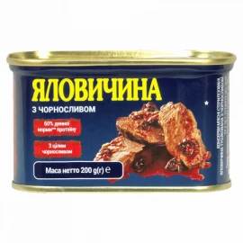 Говядина PowerBanka с черносливом ж/б 200г