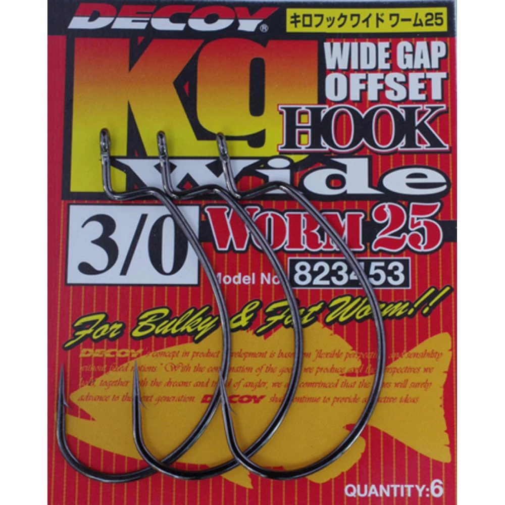 Гачок Decoy Worm 25 Hook Wide 3/0, 6 шт/уп