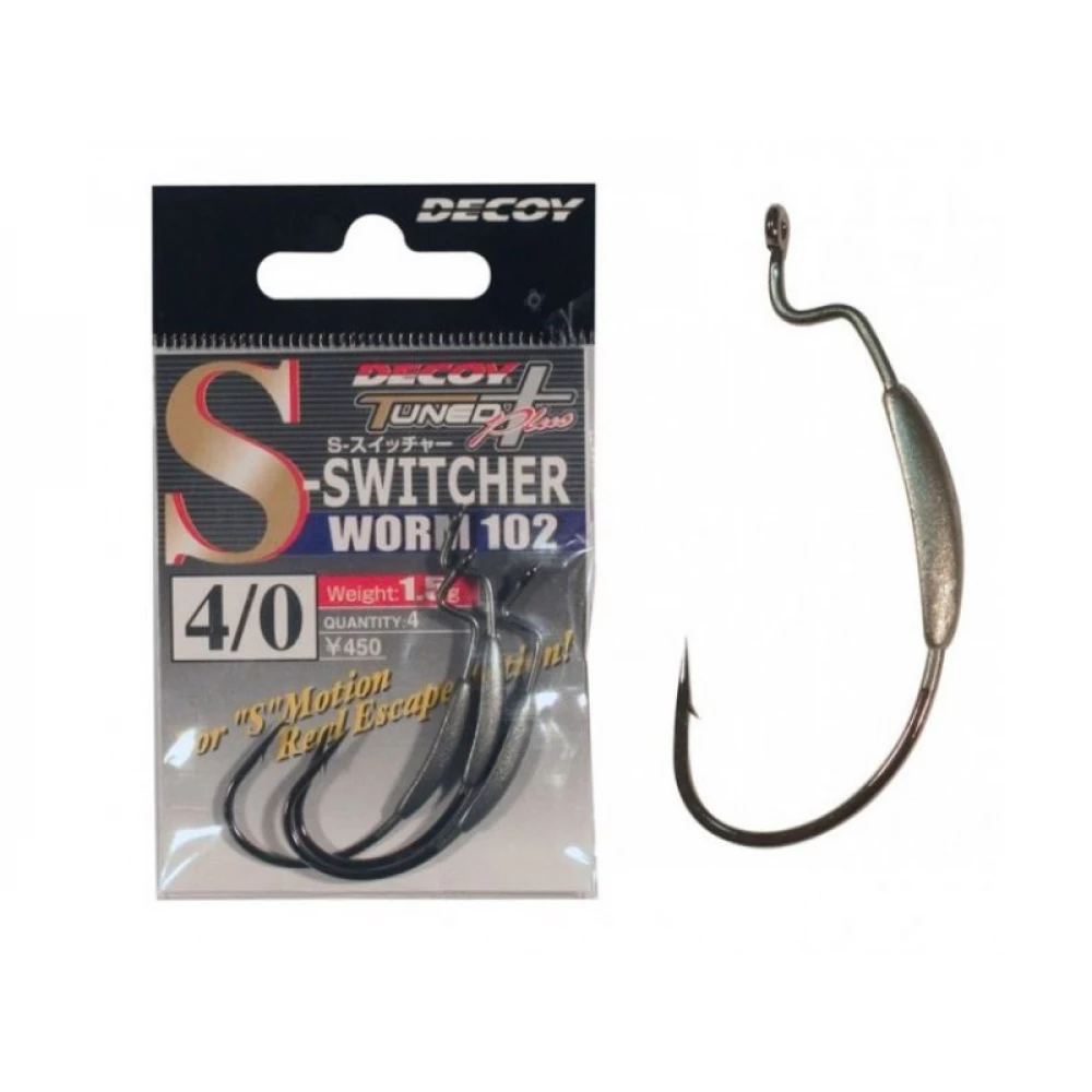 Гачок Decoy Worm 102 S-Switcher 4/0, 4 шт/уп