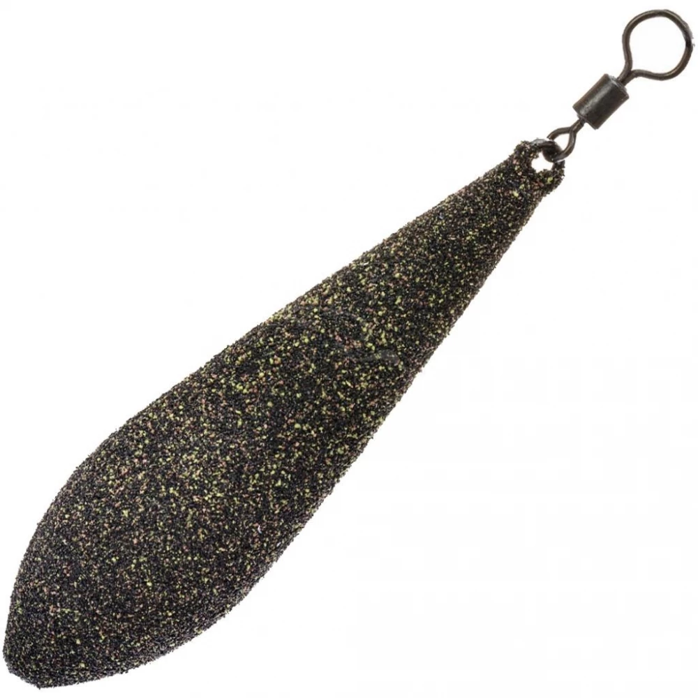 Грузило Brain Long Cast текстурное покрытие "Camo Black" 130g