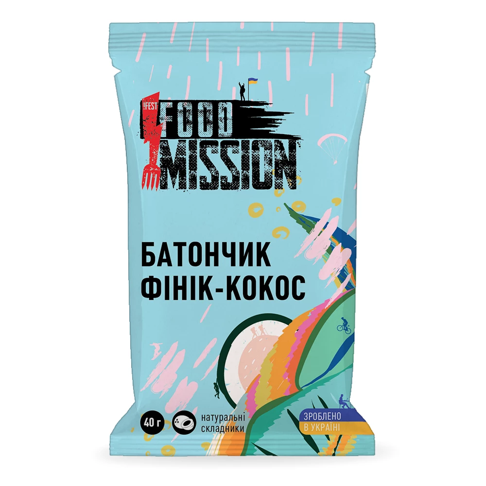 Батончик Food Mission date & coconut (фінік-кокос)