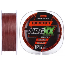Шнур Brain NRG 8X sinking 200m 0.10mm 8.4kg