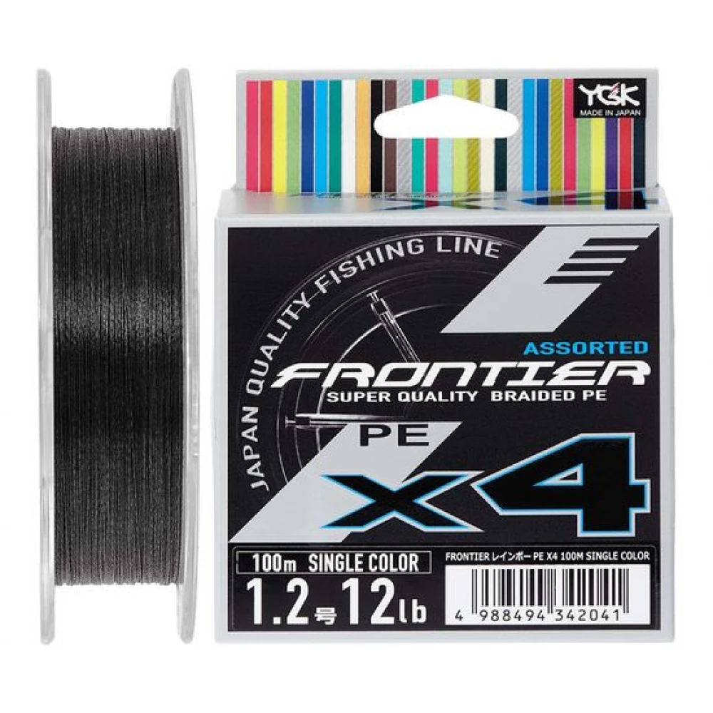 Шнур YGK Frontier X4 Assorted Single Color 100m #1.5/0.205mm 15lb/6.8kg