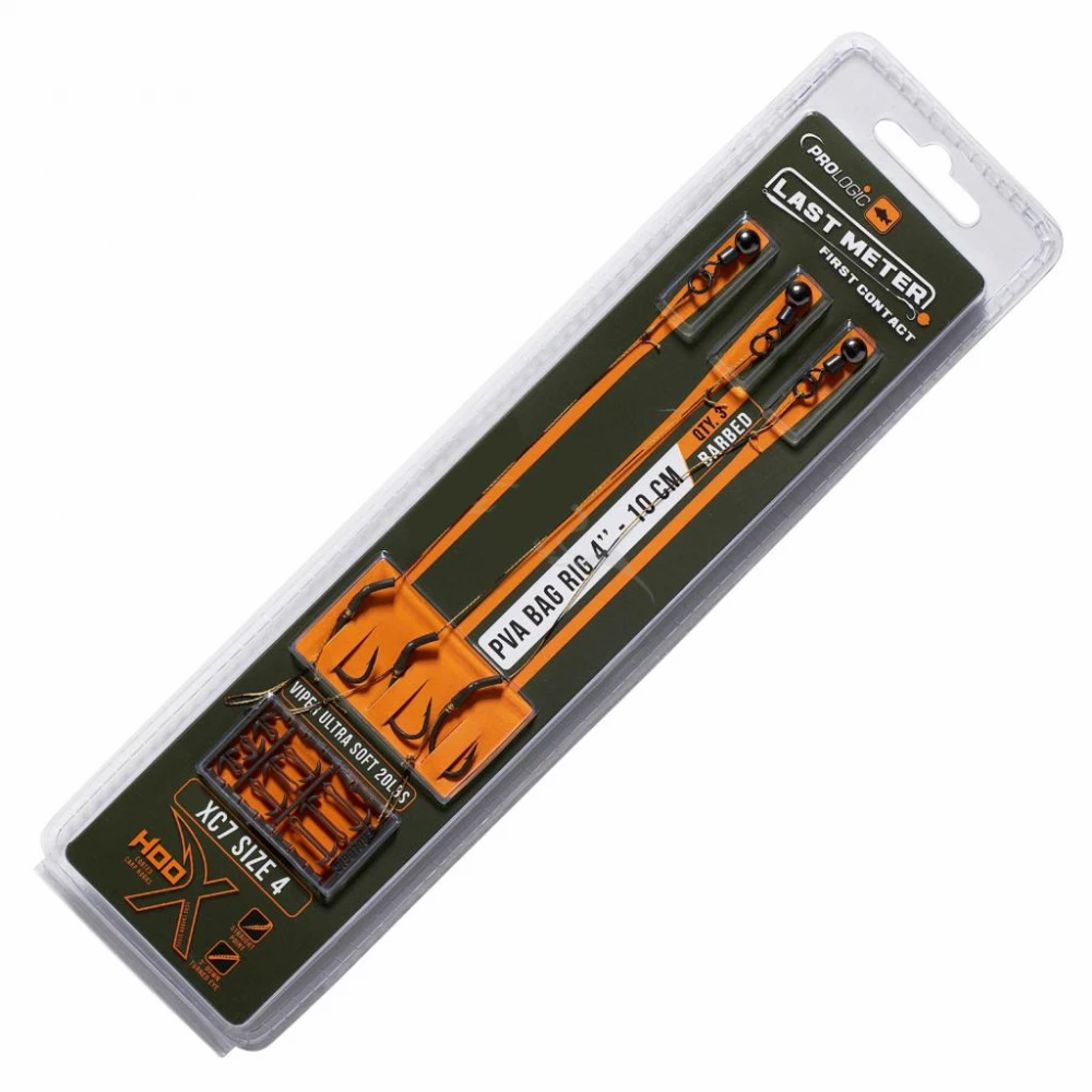 Оснащение карповое Prologic PVA Bag Rig 10cm 15lbs/XC7 Size 6 (3шт/уп)