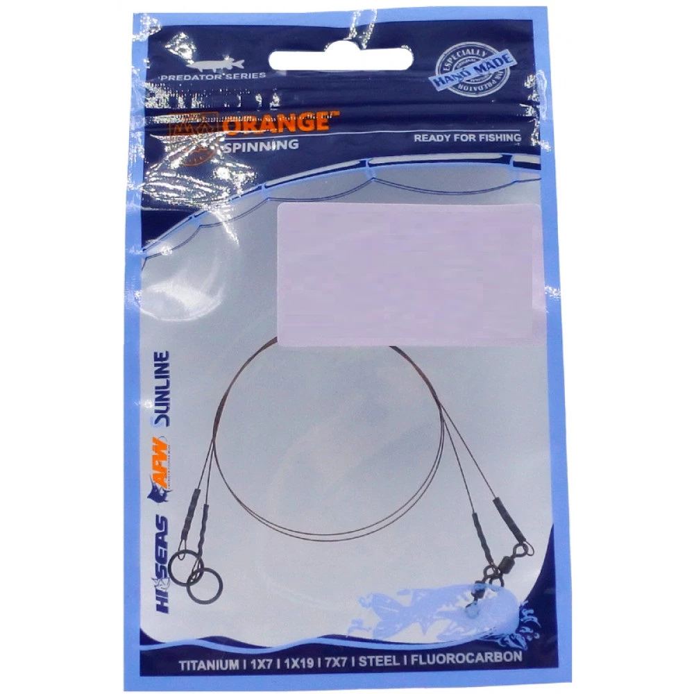 Повідець Ukrspin Orange Spinning Fluoro Sunline для жерлиці 40см 14кг(30lb)/0.6мм (2шт/уп)