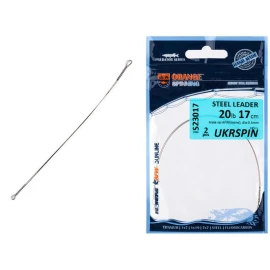 Поводок Ukrspin Orange Spinning Steel Leader AFW пайка 15см 9кг(20lb)/0.3мм (10шт/уп)