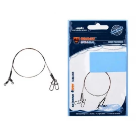 Поводок Ukrspin Orange Spinning плетеный сталь AFW 1х19 15см 5кг(10lb)/0.2мм (2шт/уп)