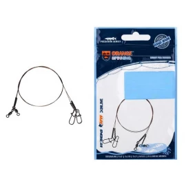 Поводок Ukrspin Orange Spinning плетенный сталь AFW 7х7 25см18кг(40lb)/0.46мм (2шт/уп)