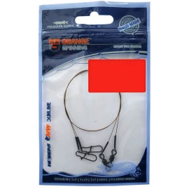 Поводок Ukrspin Orange Spinning плетенный сталь AFW 7х7 30см18кг(40lb)/0.46мм (2шт/уп)
