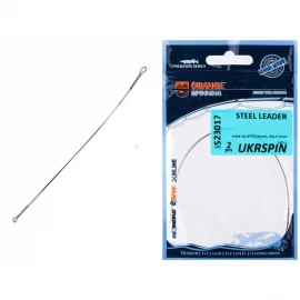 Поводок Ukrspin Orange Spinning сталь AFW 15см 9кг(20lb)/0.3мм (2шт/уп)