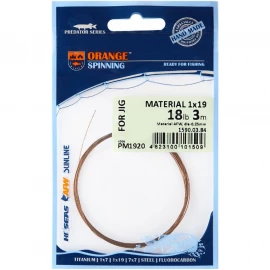 Поводковый материал Ukrspin Orange Spinning сталь AFW 1х19 3м 9кг(18lb)/0.25мм