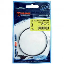 Поводковый материал Ukrspin Orange Spinning титан набор 7кг 1м и 10 трубочек
