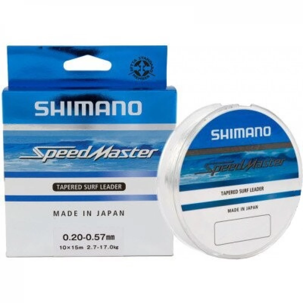 Шоклідер Shimano Speedmaster Tapered Surf Leader (Clear) 10X15m 0.26-0.57mm 4.6-17.0kg