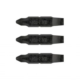 Набір Leatherman з трьох двосторонніх біт: викрутка №1-№2 хрестова Phillips та плоска 3/16"