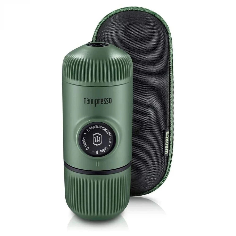 Портативная кофеварка на молотом кофе Wacaco Nanopresso Moss Green с кейсом