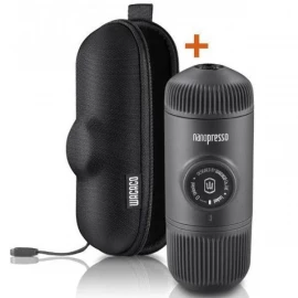 Портативная кофеварка на молотом кофе Wacaco Nanopresso Moss Green с кейсом