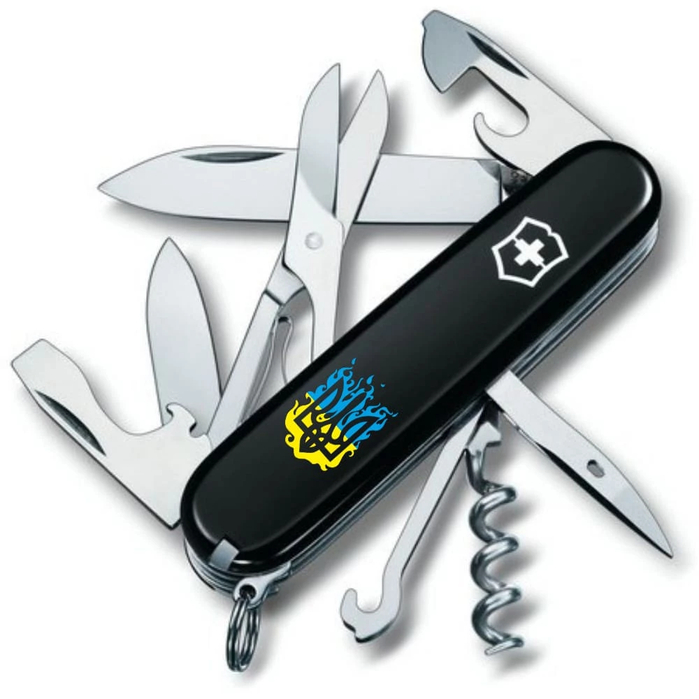Ніж Victorinox Climber Ukraine 91мм Вогняний Тризуб