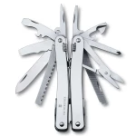 Ніж Victorinox Swiss Tool Spirit X Plus Ratchet Leather Silver