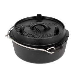 Котелок-жаровня чугунная Petromax Dutch Oven ft3 плоское дно 1,6 л