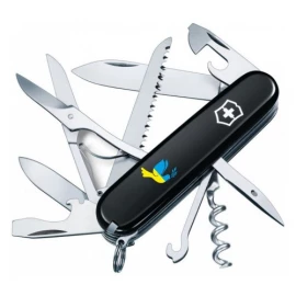Нож Victorinox Huntsman Ukraine 91мм Голубь мира син-желт.