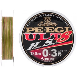 Шнур Sunline PE EGI ULT HS8 180m #0.3/0.090mm 2.5kg