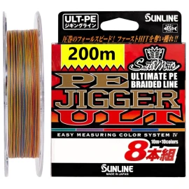 Шнур Sunline PE-Jigger ULT x8 200m (multicolor) #1.5/0.205mm 25lb/11.0kg