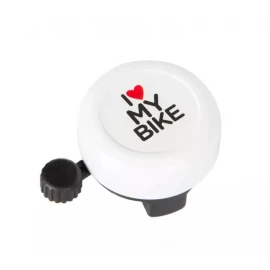 Звонок Green Cycle GBL-251 I love my bike cтальной