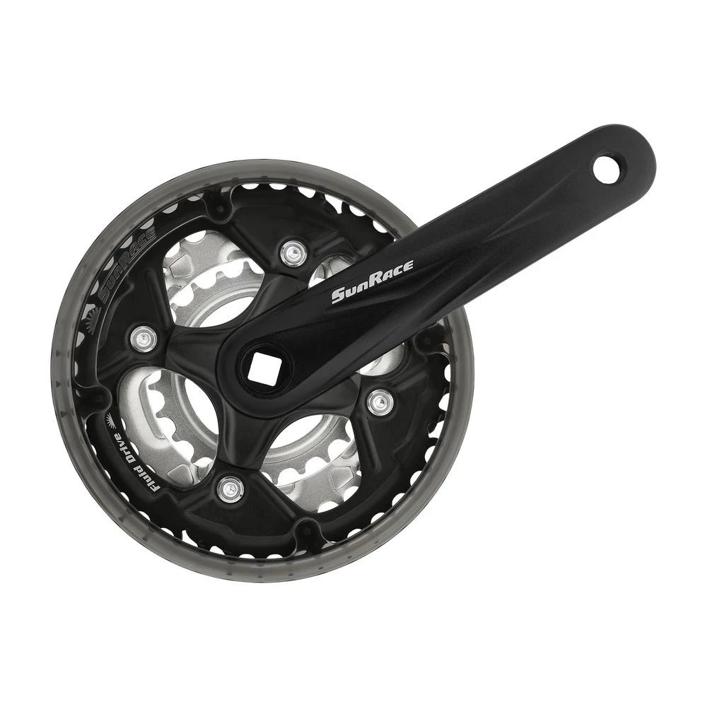 Шатун Sun Race FCM500 24/34/42T CG (защита цепи), под квадрат, L175мм