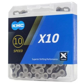 Ланцюг KMC X10 Silver/Black 10 швидкостей 114 ланок + замок