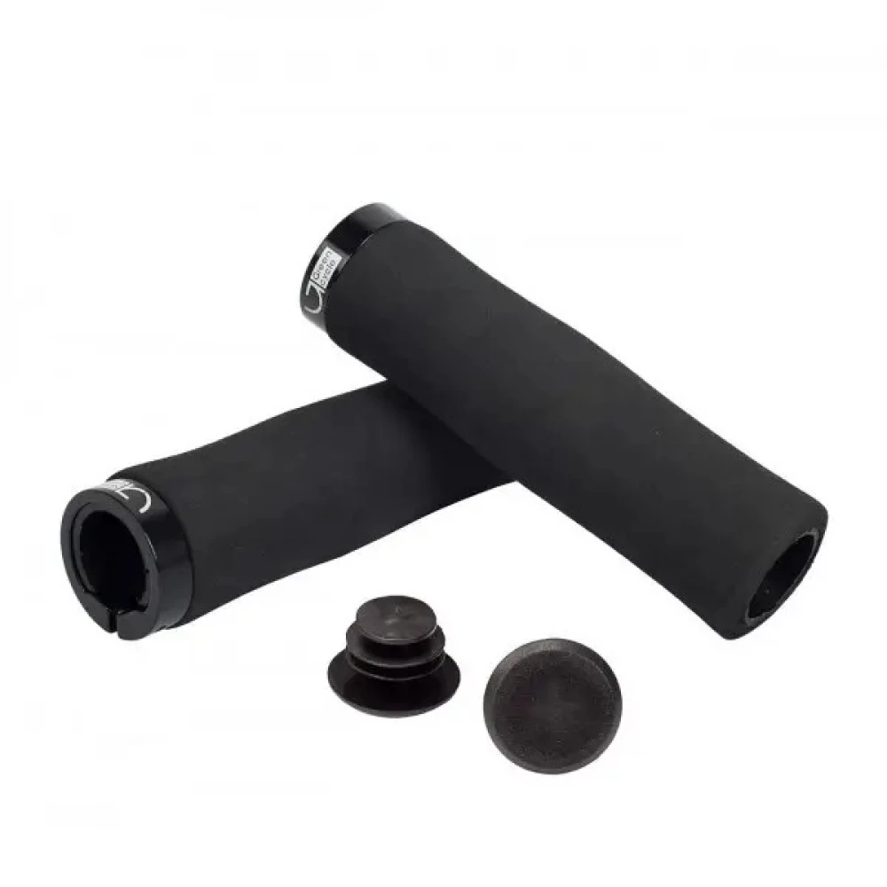 Грипсы Green Cycle GGR-414 130mm вспененная резина, эргономичные, с одним черным замком