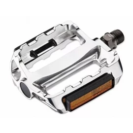 Педали VP VP-469 9/16, BO, BS, Burnished Silver, BS, K-Mark, #8 ED Black Axle