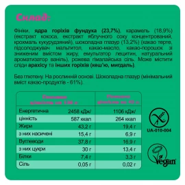 Батончики шоколадні FIZI Chocolate Bar - 10х45g Hazelnut-Caramel