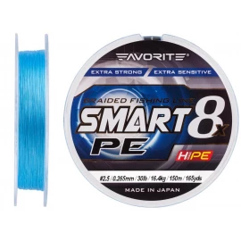 Шнур Favorite Smart PE 8x 150м #2.5/0.265mm 30lb/16.4kg